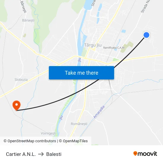 Cartier A.N.L. to Balesti map