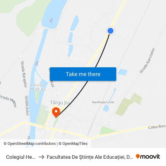 Colegiul Henry Coandă to Facultatea De Ştiințe Ale Educației, Drept Şi Administrație Publică map