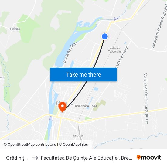 Grădinița Vădeni to Facultatea De Ştiințe Ale Educației, Drept Şi Administrație Publică map