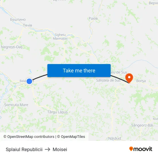 Splaiul Republicii to Moisei map