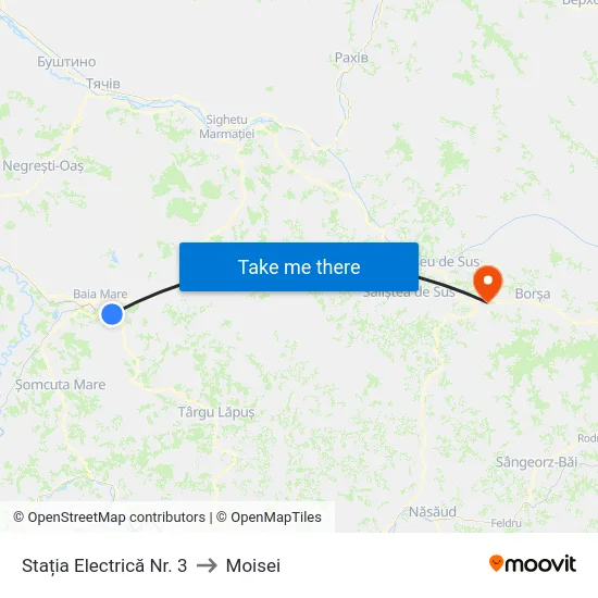 Stația Electrică Nr. 3 to Moisei map