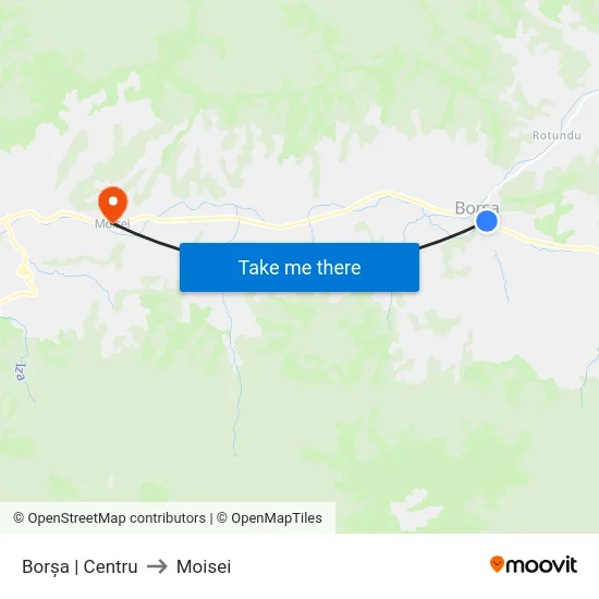 Borșa | Centru to Moisei map