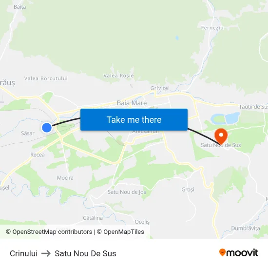 Crinului to Satu Nou De Sus map