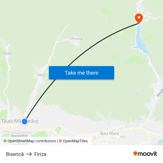 Biserică to Firiza map