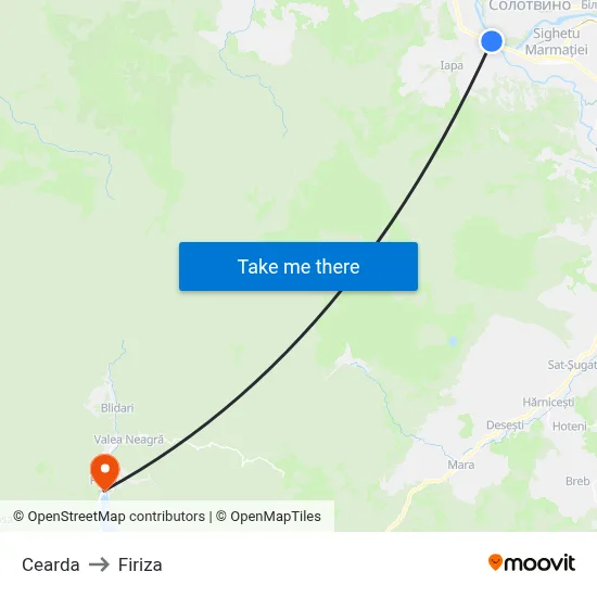 Cearda to Firiza map