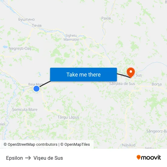 Epsilon to Vişeu de Sus map