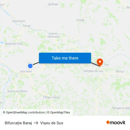 Bifurcație Baraj to Vişeu de Sus map