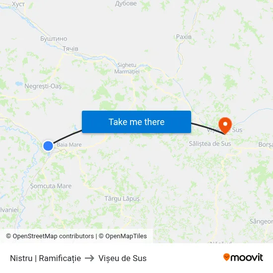 Nistru | Ramificație to Vișeu de Sus map