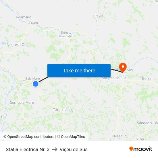 Stația Electrică Nr. 3 to Vișeu de Sus map
