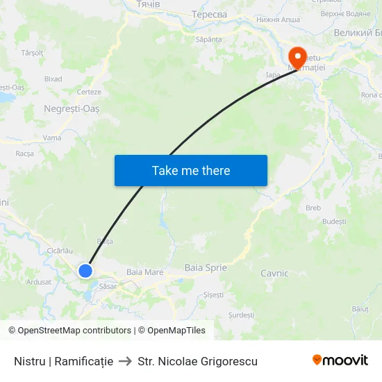 Nistru | Ramificație to Str. Nicolae Grigorescu map