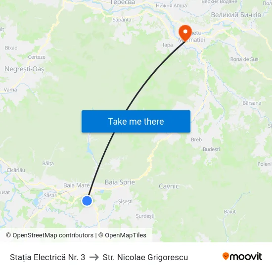 Stația Electrică Nr. 3 to Str. Nicolae Grigorescu map