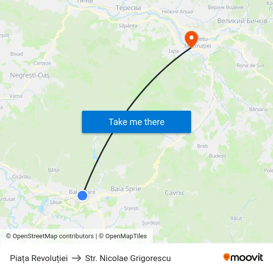 Piața Revoluției to Str. Nicolae Grigorescu map