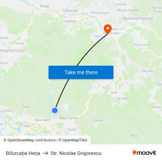 Bifurcație Herja to Str. Nicolae Grigorescu map