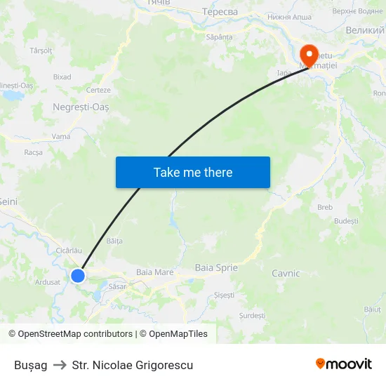 Bușag to Str. Nicolae Grigorescu map