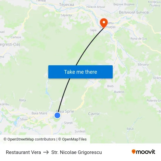 Restaurant Vera to Str. Nicolae Grigorescu map