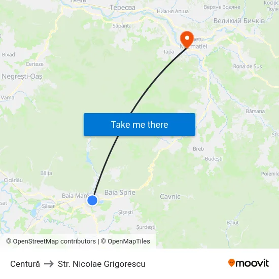 Centură to Str. Nicolae Grigorescu map