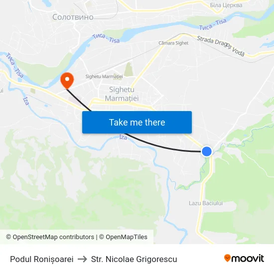 Podul Ronișoarei to Str. Nicolae Grigorescu map