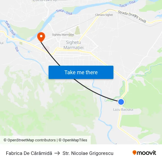 Fabrica De Cărămidă to Str. Nicolae Grigorescu map