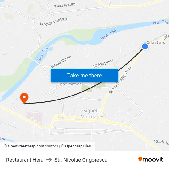 Restaurant Hera to Str. Nicolae Grigorescu map