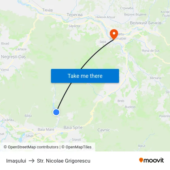 Imaşului to Str. Nicolae Grigorescu map