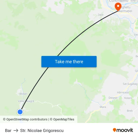 Bar to Str. Nicolae Grigorescu map