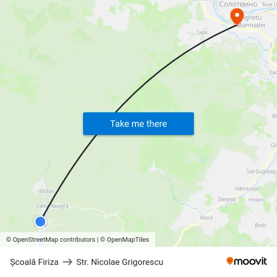 Școală Firiza to Str. Nicolae Grigorescu map