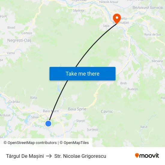 Târgul De Mașini to Str. Nicolae Grigorescu map