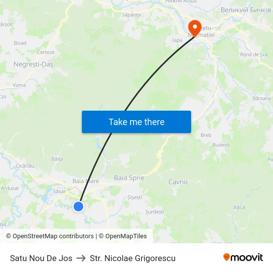Satu Nou De Jos to Str. Nicolae Grigorescu map