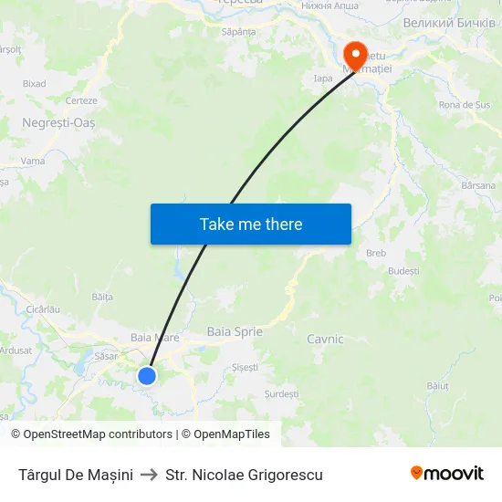 Târgul De Mașini to Str. Nicolae Grigorescu map
