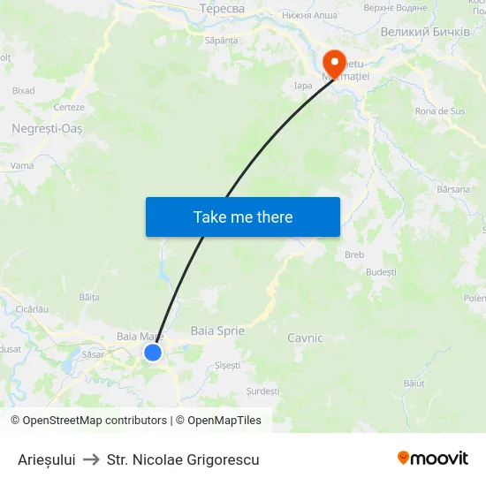 Arieșului to Str. Nicolae Grigorescu map