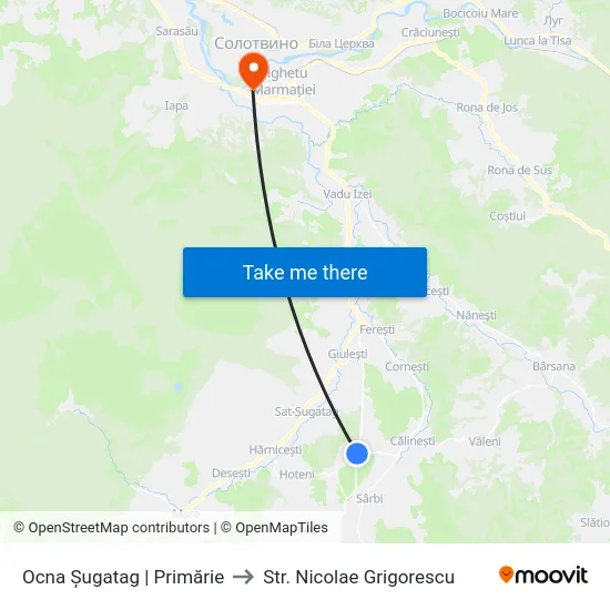 Ocna Șugatag | Primărie to Str. Nicolae Grigorescu map