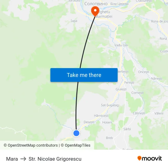 Mara to Str. Nicolae Grigorescu map