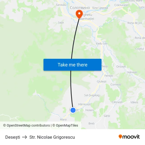 Desești to Str. Nicolae Grigorescu map