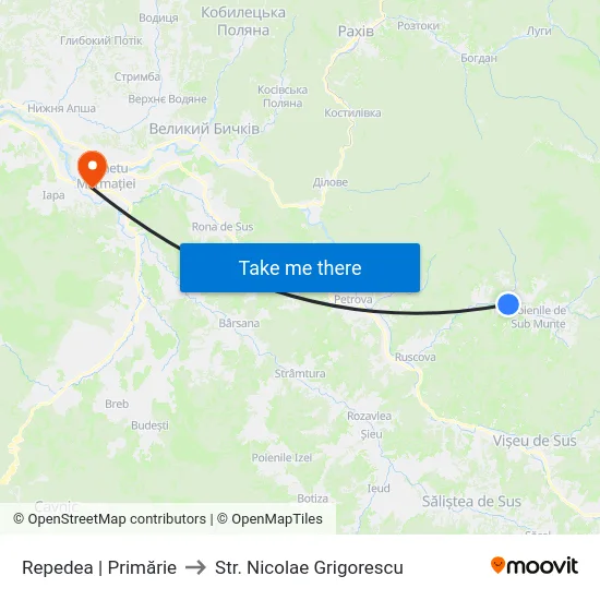 Repedea | Primărie to Str. Nicolae Grigorescu map