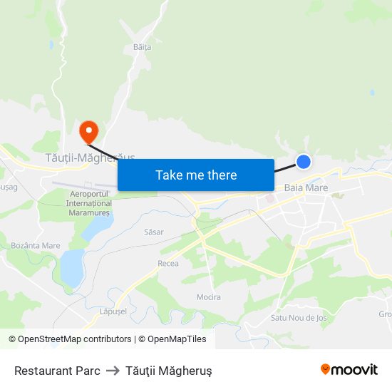 Restaurant Parc to Tăuţii Măgheruş map