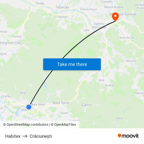 Habitex to Crăciunești map