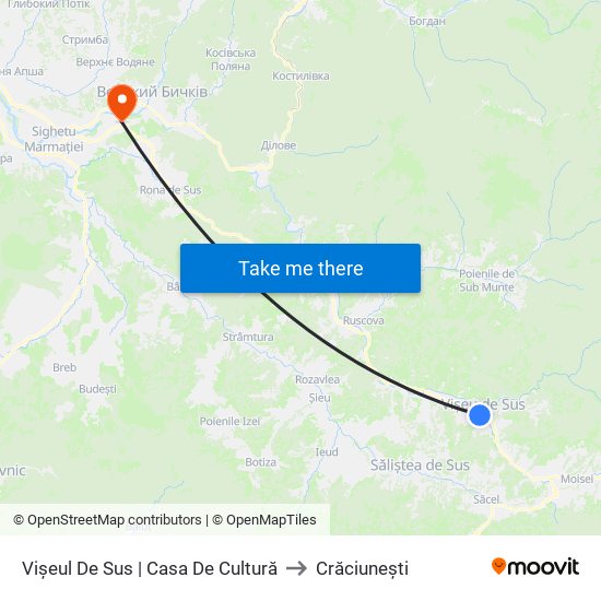 Vișeul De Sus | Casa De Cultură to Crăciunești map