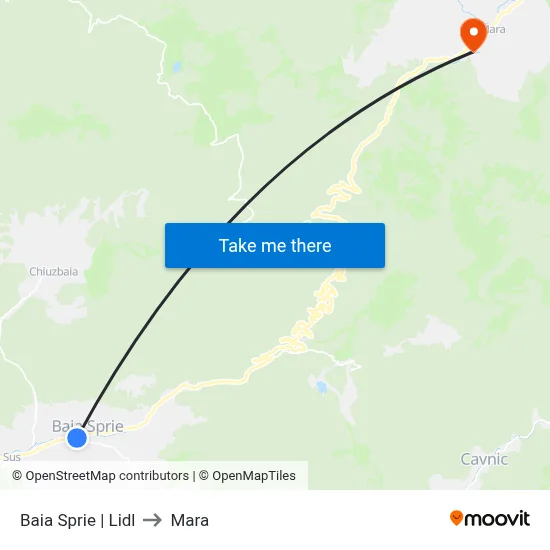 Baia Sprie | Lidl to Mara map