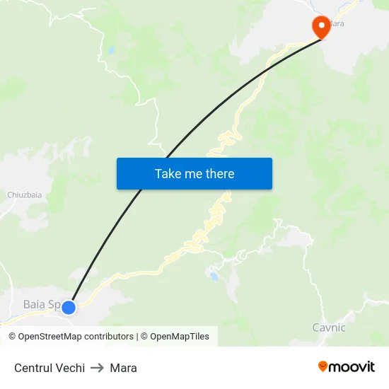Centrul Vechi to Mara map