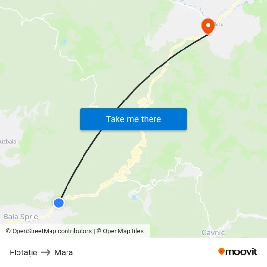 Flotație to Mara map