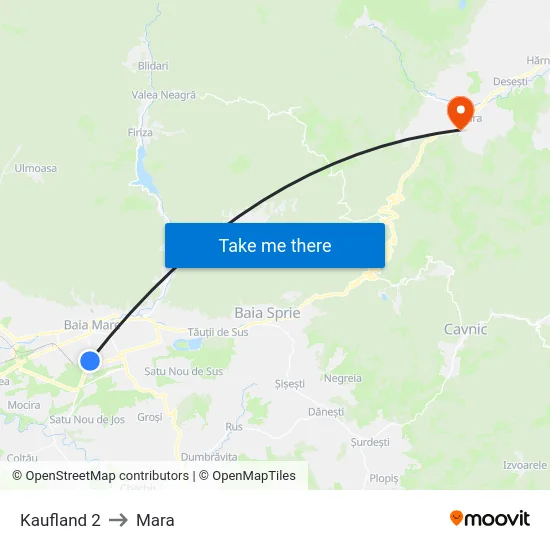 Kaufland 2 to Mara map