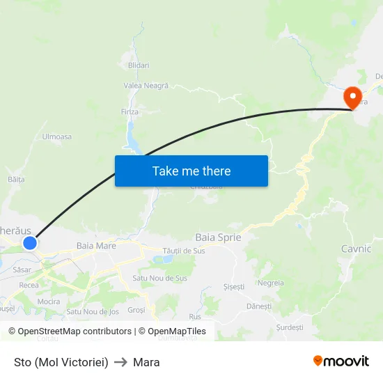 Sto (Mol Victoriei) to Mara map