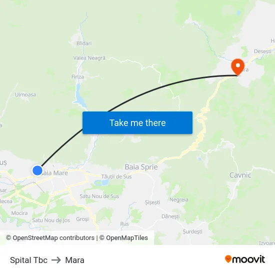 Spital Tbc to Mara map