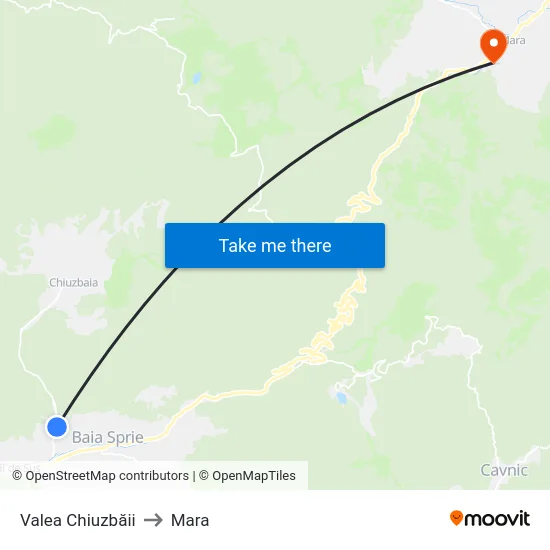 Valea Chiuzbăii to Mara map