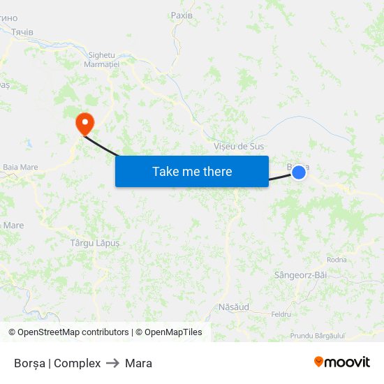 Borșa | Complex to Mara map