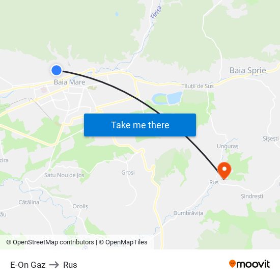 E-On Gaz to Rus map