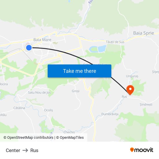 Center to Rus map