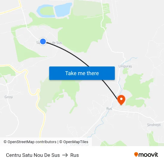 Centru Satu Nou De Sus to Rus map