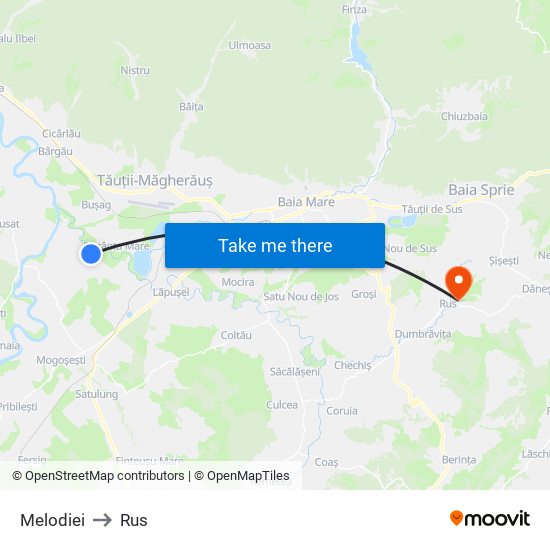 Melodiei to Rus map