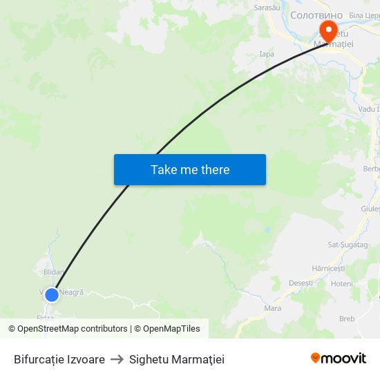 Bifurcație Izvoare to Sighetu Marmaţiei map